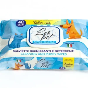 Salviette igienizzanti 40pz varie profumazioni leo pet