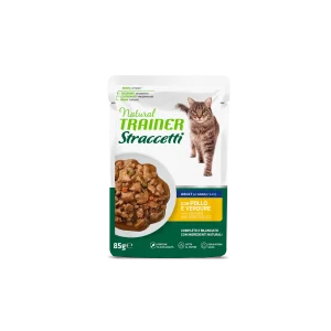 Trainer Natural Straccetti (+1 anno) gusto Pollo e Verdure(Kg/Size: 0,085)