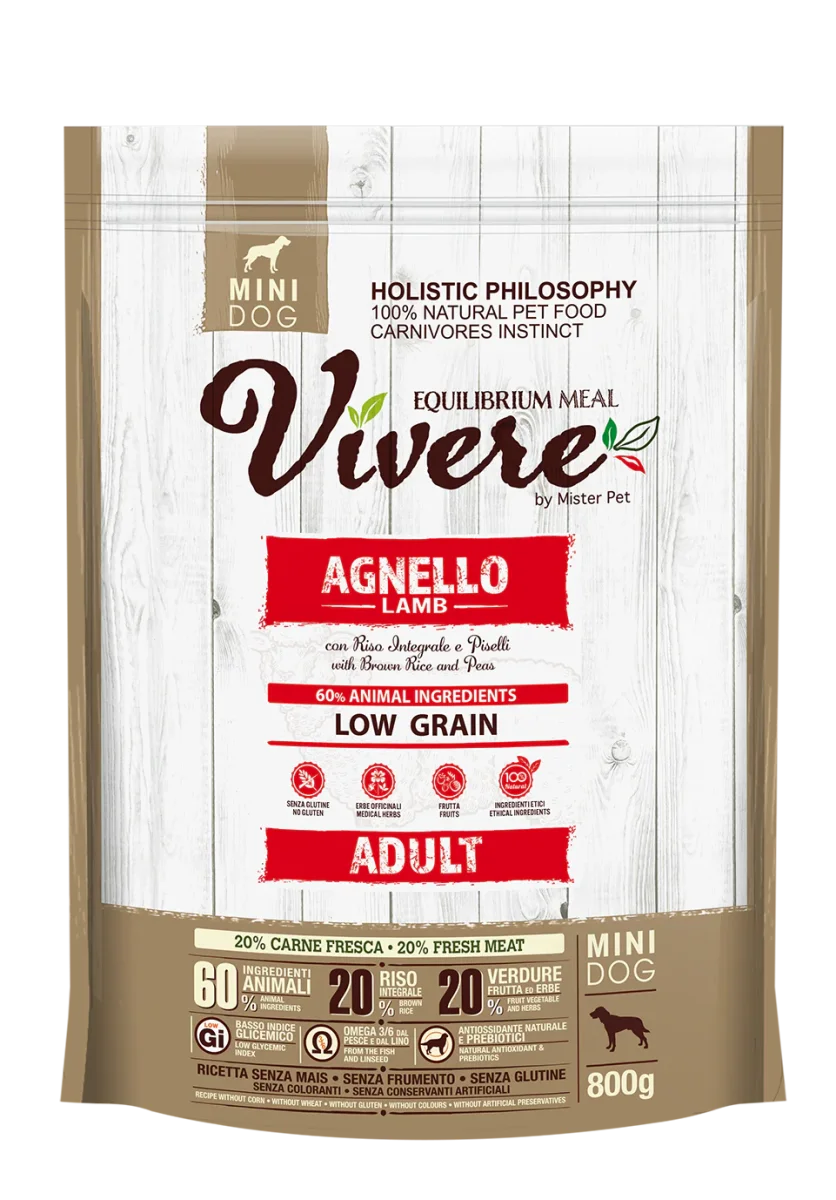 Vivere Cane Adulto Low Grain Mini Agnello (Kg/Size: 0,8)