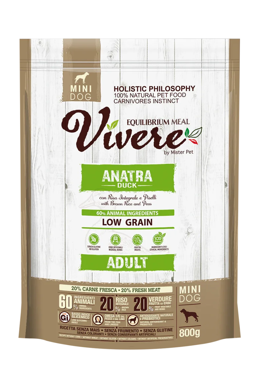 Vivere Cane Adulto Low Grain Mini Anatra (Kg/Size: 0,8)