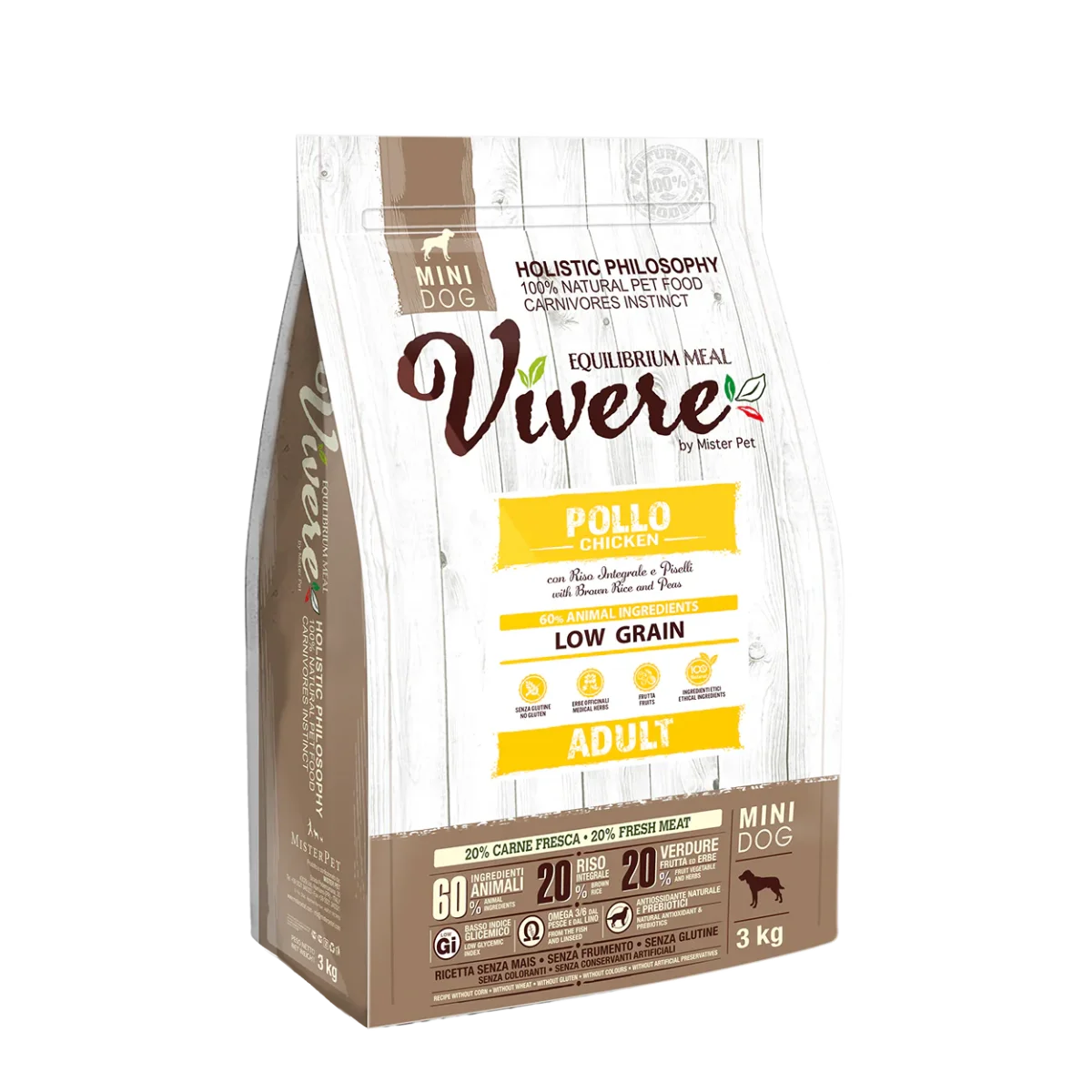 Vivere Cane Adulto Low Grain Mini Pollo (Kg/Size: 3)