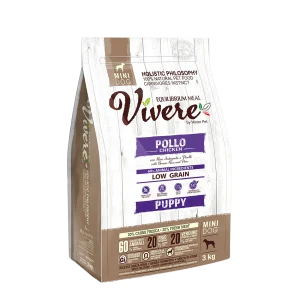 Vivere Low-grain Dog Mini Puppy Pollo (Kg/Size:3)