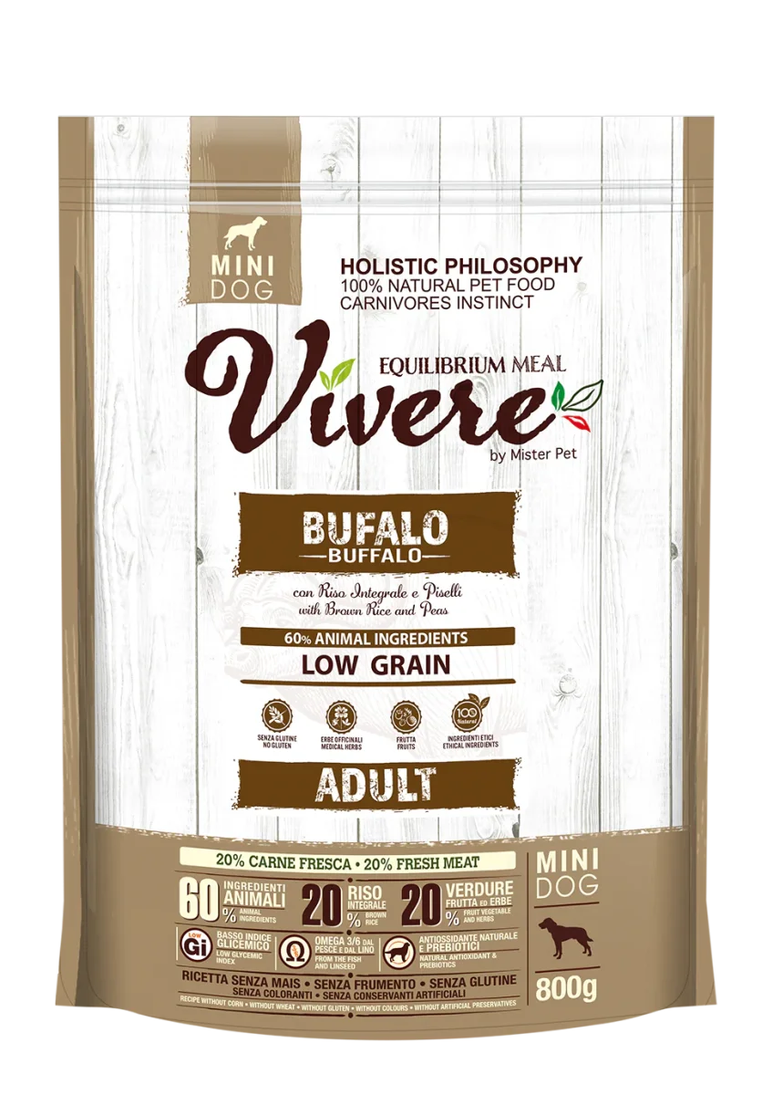 Vivere Cane Adulto Low Grain Mini Bufalo (Kg/Size: 0,8) - immagine 2