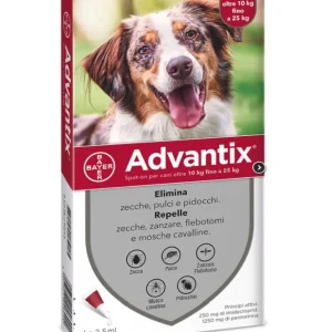 Advantix Per Cani Oltre 10 Fino A 25kg 4 pipette (Kg/Size:0,1)