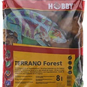 HOBBY Terrano Forest 8lt per Terrario, Fondo per Rettili, Anfibi, Granchi Geosesarma spp