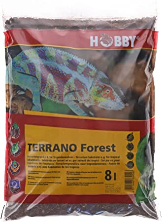 HOBBY Terrano Forest 8lt per Terrario, Fondo per Rettili, Anfibi, Granchi Geosesarma spp