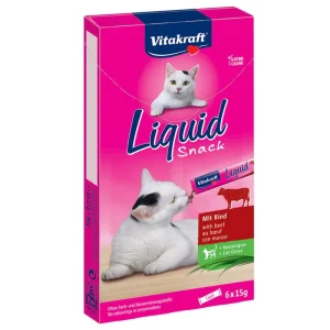 Vitakraft Cat Liquid Snack con Manzo + Inulina