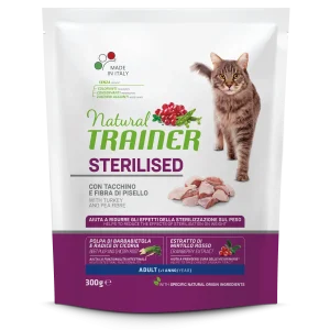 Trainer Natural Cat Sterilised Con Tacchino (+1) (Kg/Size:0,3)