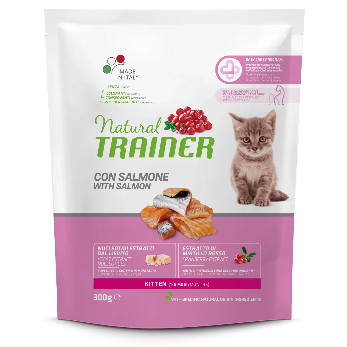 Trainer Natural Kitten Con  Salmone (1-6 Mesi) (Kg/Size:0,3) - immagine 2