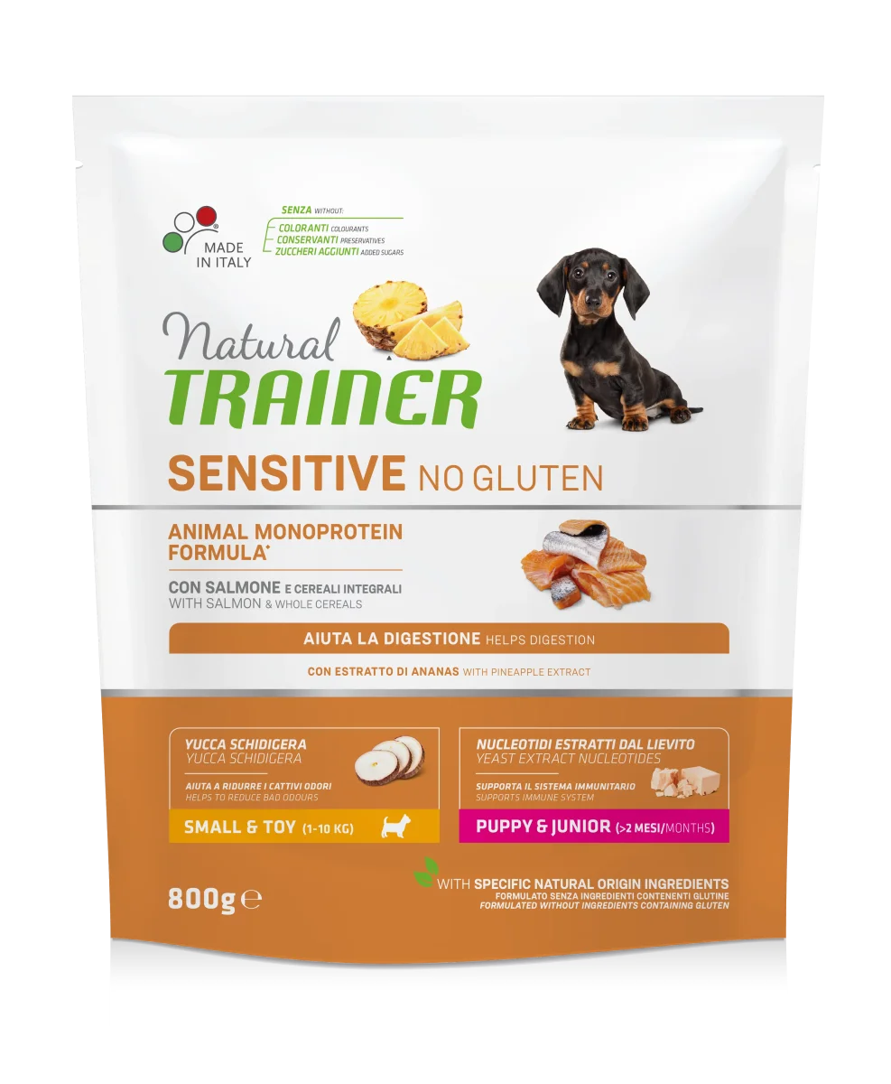 Trainer Natural Sensitive No Gluten Puppy&junior Mini Salmone (Kg/Size:0,8)