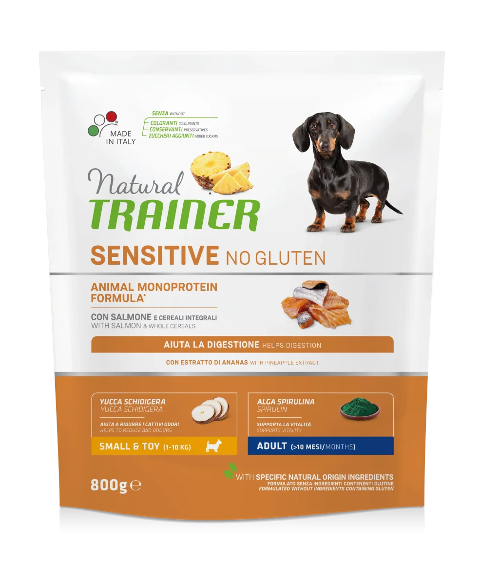 Trainer Natural Sensitive No Gluten Mini Adult Salmone (Kg/Size:0,8) - immagine 2