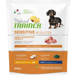 Trainer Natural Sensitive No Gluten Mini Adult Con Maiale (Kg/Size:0,8)
