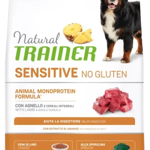 Trainer Natural Sensitive No Gluten Adult Medium&Maxi Con Agnello (Kg/Size:12)