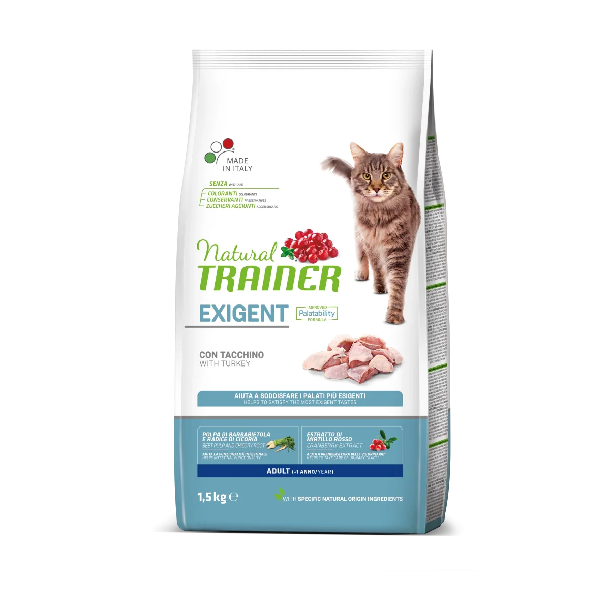 Trainer Natural Cat Adult Exigent Con Tacchino (+1) (Kg/Size:1,5) - immagine 2
