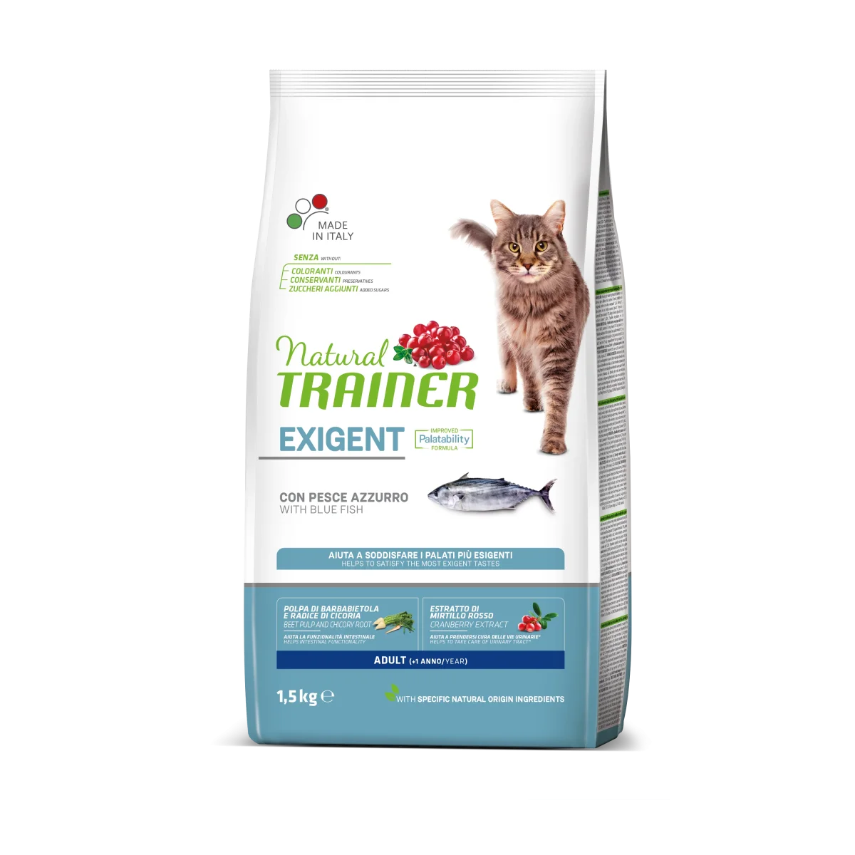 Trainer Natural Cat Adult Exigent Con Pesce Azzurro(+1) (Kg/Size:1,5)