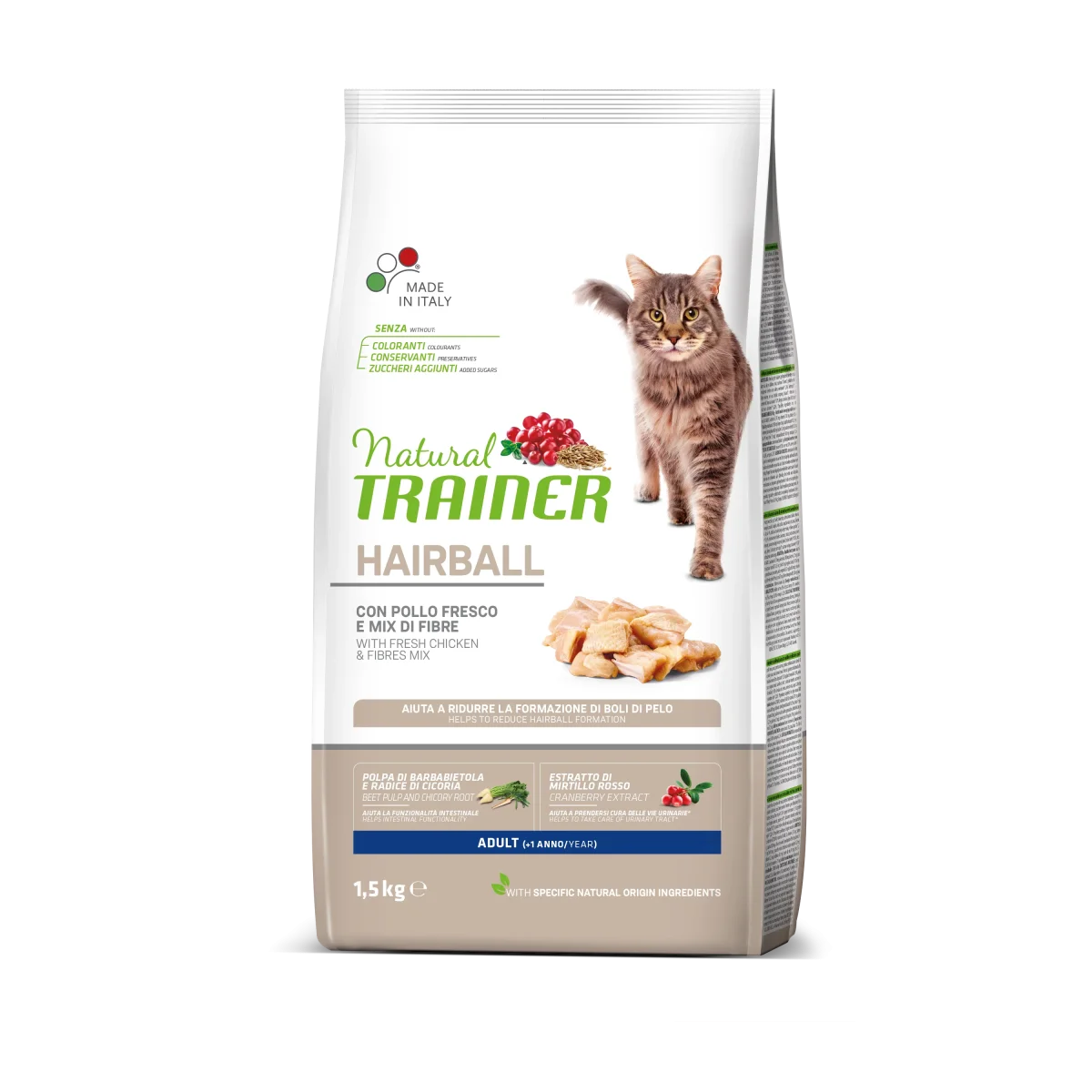 Trainer Natural Cat Hairball  Con Pollo (Kg/Size:1,5) - immagine 2