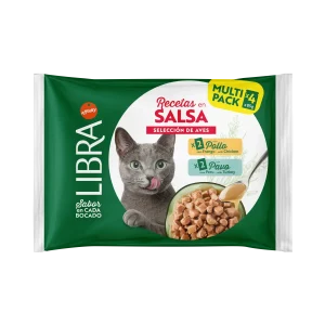 Libra cat Flowpack Bocconi in Salsa Pollo/Tacchino x 4 (Kg/Size: 0,085)