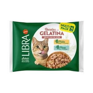 Libra cat Flowpack Bocconi in gelati Pollo/Tacchino x 4 (Kg/Size: 0,085)