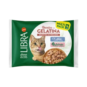 Libra cat Flowpack Bocconi in gelati Tonno/Salmone x 4 (Kg/Size: 0,085)