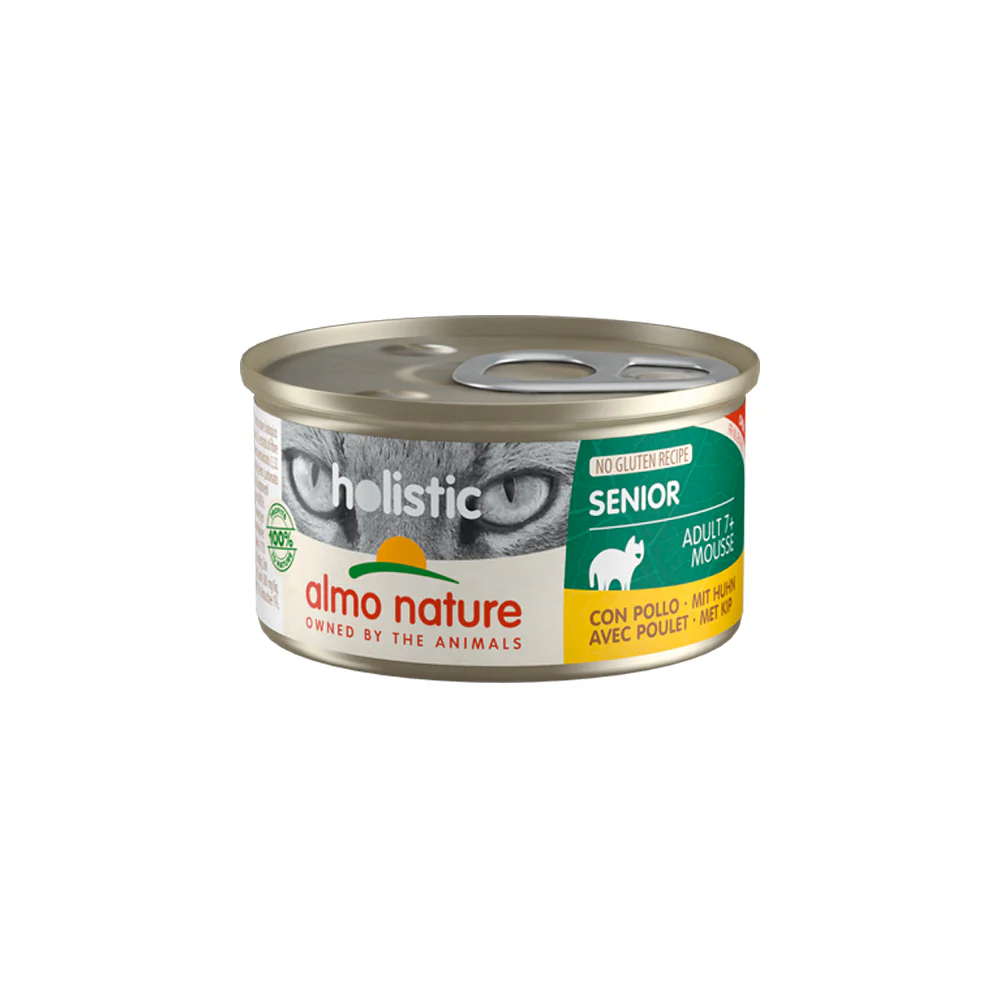 Almo Nature Holistic Cat Senior 7+ Mousse Lattina 85G con pollo - immagine 2