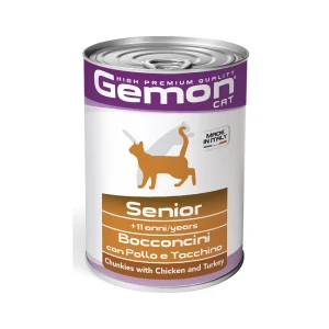 Gemon Gatto Bocconcini con Pollo e Tacchino – Senior