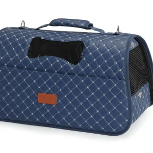 Camon Trasportino trapuntato "Rombo" blu (Cm/Size:42x25x25)