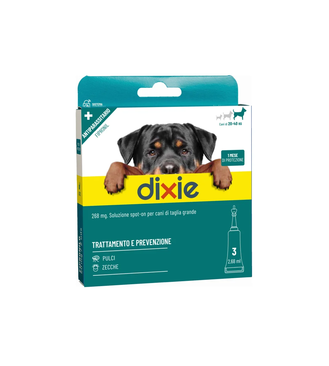 Dixie - Pipette Cane Fipronil 2.68 Ml - Blister 3 Pz -tg. Grande - immagine 2