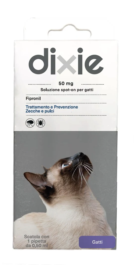 Dixie - Pipette Gatto Fipronil Blister 1 Pz (ML/Size :0,5) - immagine 2
