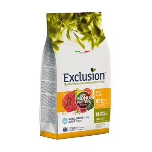 EXCLUSION MEDITERRANEO Monoproteic adult small al manzo BREED