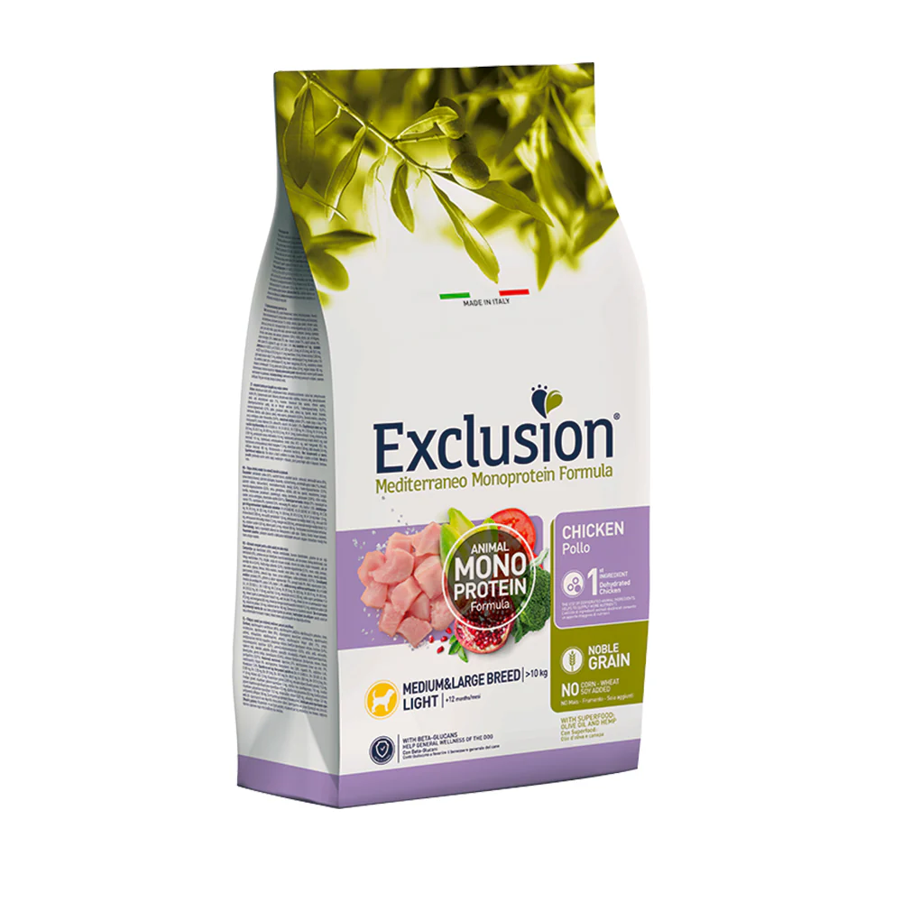 EXCLUSION MEDITERRANEO Monoproteic medium e large light al pollo - immagine 2