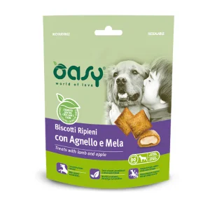 Oasy SNACK - Biscotti Ripieni con Agnello e Mela