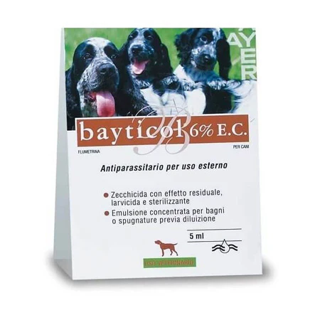 Shampoo Antiparassitario Per Cani Liquido Antizecche Per Bagni Bayer Bayticol 6% (ML/Size:5) - immagine 2