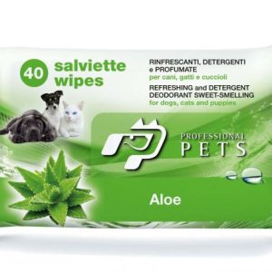 Salviette Detergenti per Cane e Gatto Professional Pets 40pz