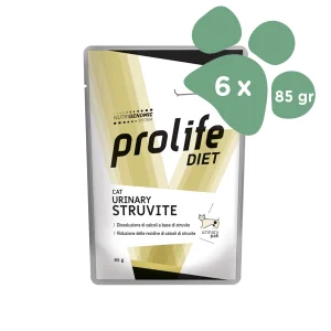 Cibo Umido per Gatti con Calcoli Renali Prolife Urinary Struvite 6x85gr