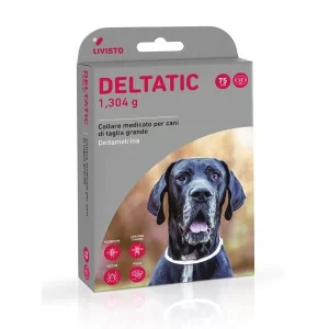 Collari Antiparassitari per Cani Livisto Deltatic Taglia Grande oltre 25kg 75cm 2pz