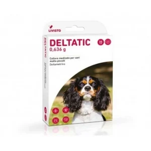 Collari Antiparassitari per Cani Livisto Deltatic Taglia Piccola fino a 5kg 35cm 2pz