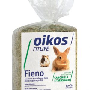 Oikos Fieno con Camomilla e Tarassaco per Conigli, Porcellini, Piccoli roditori 500gr