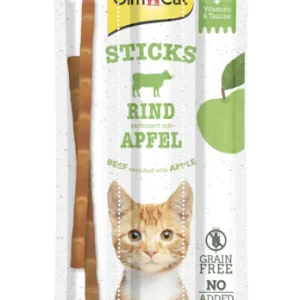 Gimcat 3 Sticks superfood Duo gusto Manzo e Mela (Kg/Size: 0,015)