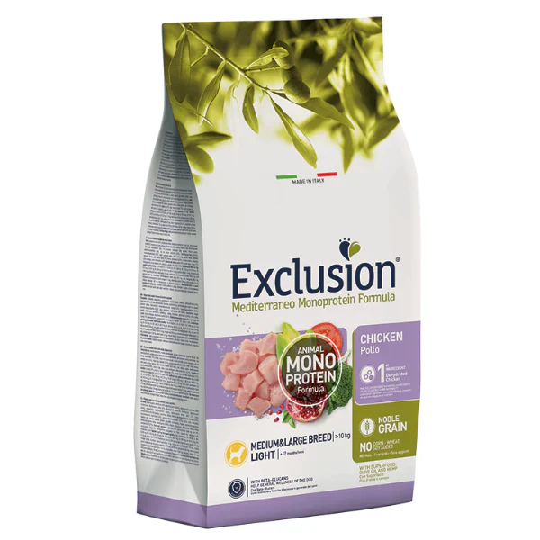 Exclusion Mediterraneo Light Medium/Large Gusto Pollo (Kg/Size: 12) - immagine 2