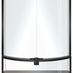 Terrario in cristallo a mezzaluna 56 x 28 x 64 cm