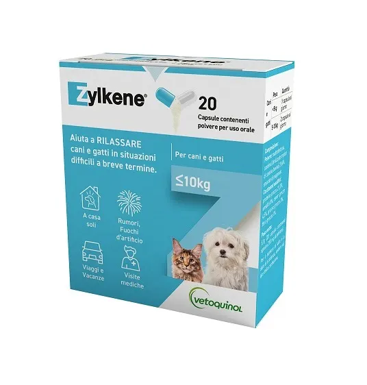 Zylkene 75 mg Integratore Cani e Gatti Fino a 10 Kg 20 Capsule - immagine 2
