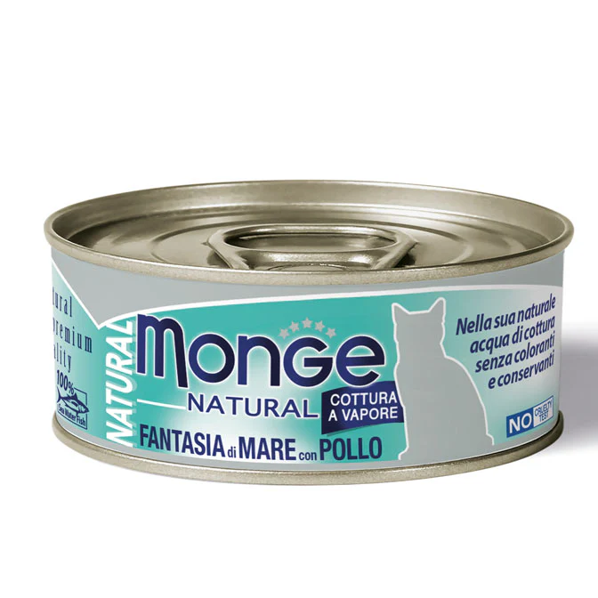 Monge Natural umido gatto Fantasia di mare con Pollo 85g - immagine 2