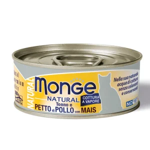 Monge Natural monodose gatto, petto di pollo con mais 85g