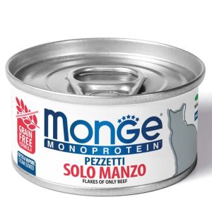 Monge Monoprotein Umido gatto Pezzetti solo Manzo