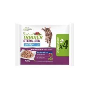 Natural Trainer Cat Sterilised Flowpack Umido