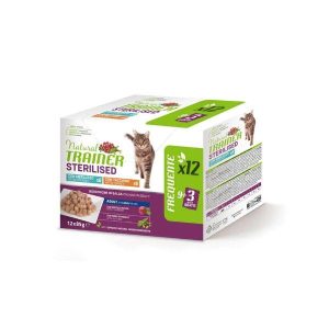 Natural Trainer Cat Sterilised Multipack Umido x12