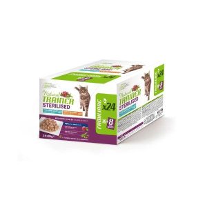 Natural Trainer Cat Sterilised Multipack Umido x24