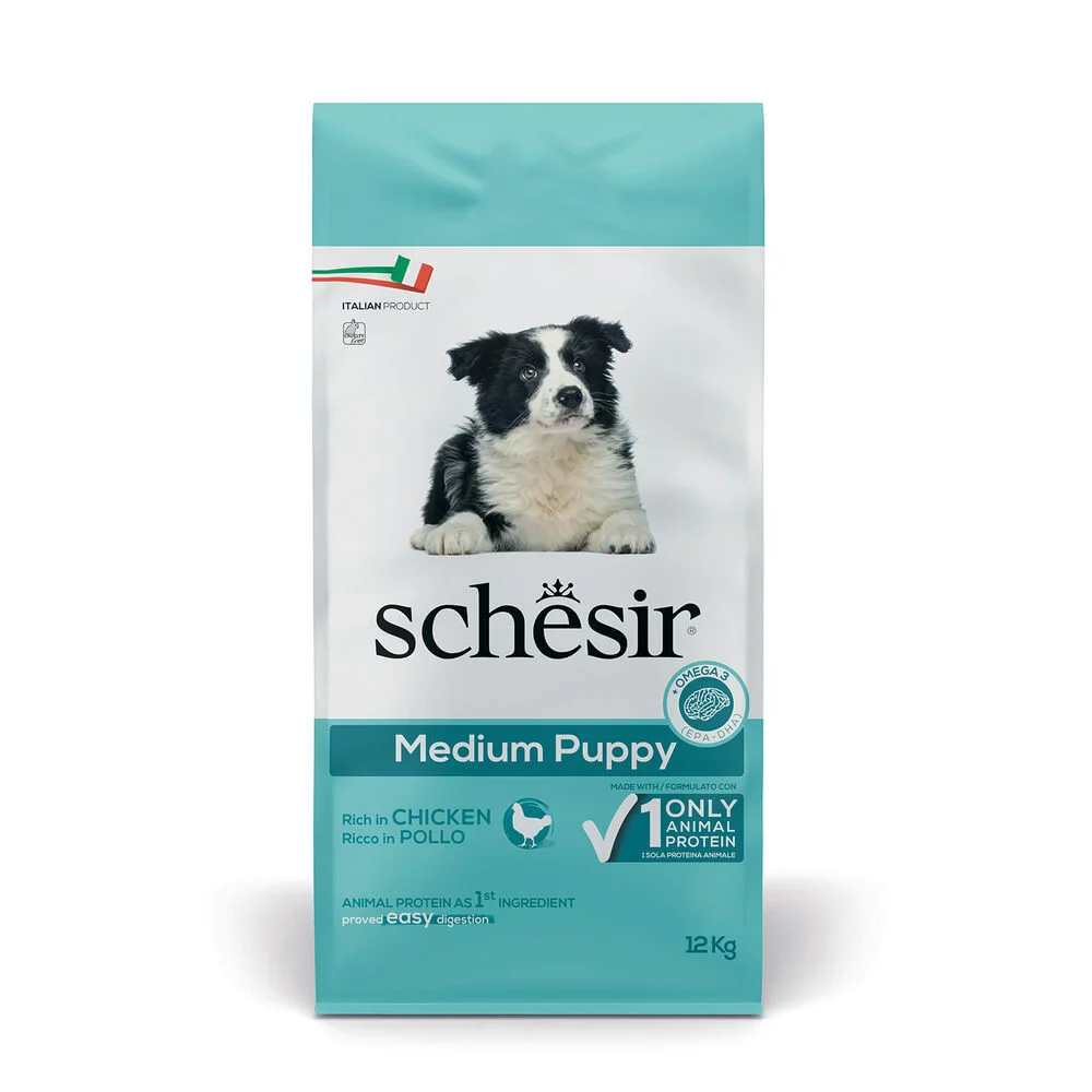 Schesir Dog Medium Puppy ricco in Pollo (Kg/Size: 12)
