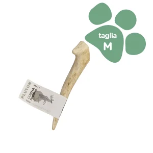 Snack per Cani Pluton Gusto Corna di Cervo Taglia M 76-149gr