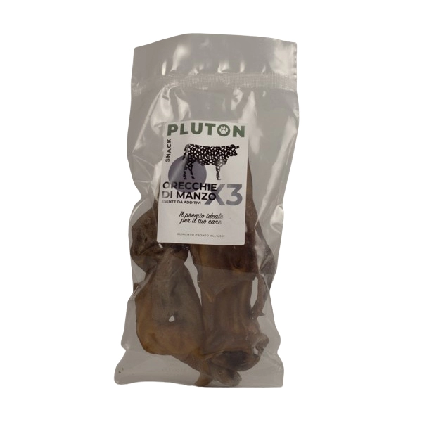 Snack per Cani Pluton Gusto Orecchie di Manzo 3pz - immagine 2